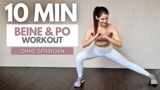 Schlanke Beine amp runder Po Workout  ohne springen  10 MIN Workout für Zuhause  Tina Halder [upl. by Trotta]