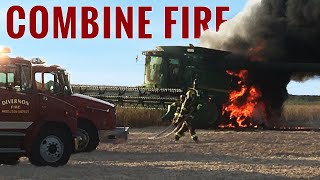 John Deere 9660 Combine Fire  Complete Loss [upl. by Broddy]