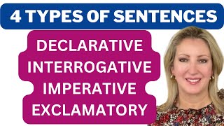 4 Types of Sentences Declarative Interrogative Imperative Exclamatory [upl. by Lenna]