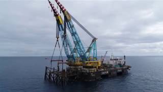 The decommissioning campaign of the Miller platform  Saipem 7000 [upl. by Obara]