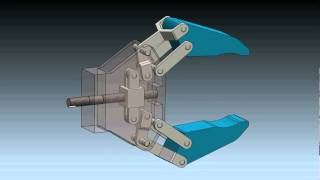 Robot Gripper Mechanism in SolidWorks 2012 [upl. by Eissoj]