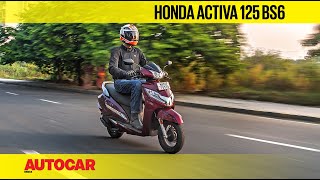 Honda Activa 125 BS6 Review  First Ride  Autocar India [upl. by Leahcimaj]