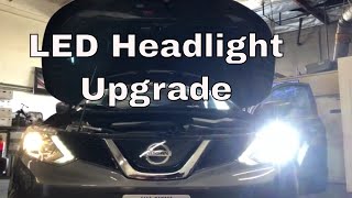 DIY 1419 Nissan Rogue LED Headlight upgrade Install [upl. by Newton]