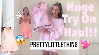 HUGE PRETTY LITTLE THING HAUL  AUTUMN WINTER TRY ON HAUL🎀💖 [upl. by Nilkoorb]