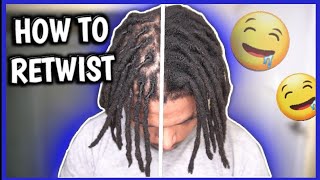 How To Retwist Dreadlock New Growth DETAILED By Yourself 🤯 [upl. by Joshia]