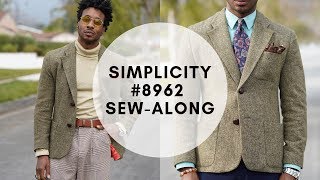 SEWALONG SIMPLICITY 8962 MENS SUIT JACKET [upl. by Eeslek17]