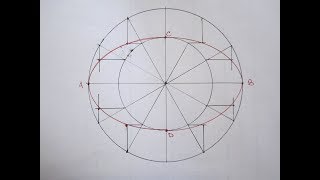 draw ellipse by concentric circle method just in 4 minutes as fast as u can [upl. by Merrile]