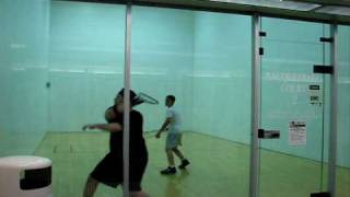 How To Play Racquetball  Backhand Stroke Mechanics [upl. by Nilek]