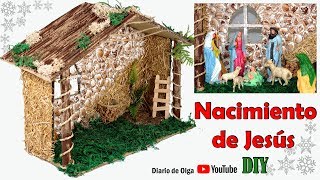 CÓMO HACER UN BELÉN O PESEBRE 2019  Nacimiento reciclando cartón MANUALIDADES PARA NAVIDAD [upl. by Arec893]