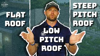 Flat Roof vs Low Pitch Roof vs Steep Pitch Roof [upl. by Sulihpoeht]