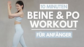 10 MIN BEINE amp PO Workout für Anfänger  Beginner Workout  knieschonend ohne Sprünge  Tina Halder [upl. by Dabney878]