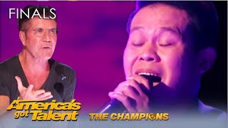 Marcelito Pomoy SOLO DUET of Beauty and the Beast WOWS Judges But Simon AGT Champions [upl. by Redna935]