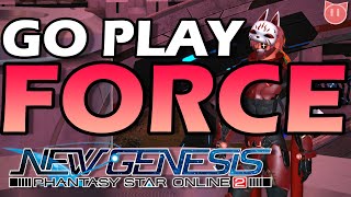 PSO2 NGS FORCE GUIDE  Theorycraft amp FIRE  Phantasy Star Online 2 New Genesis Class Guide [upl. by Hsirk]