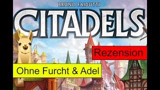 Citadels Spiel  Anleitung amp Rezension  SpieLama [upl. by Nylrad]