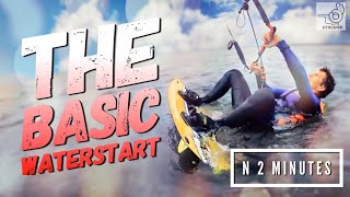 Kiteboarding The Basic Waterstart N 2 Minutes [upl. by Salvatore432]