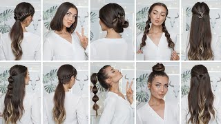 10 EASY HEATLESS BACK TO SCHOOL HAIRSTYLES [upl. by Kloman]