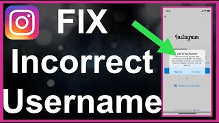 How To Fix Instagram Incorrect Username  Username Not Available [upl. by Madelene36]