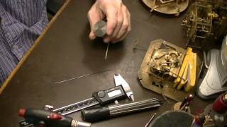 The Village Clockmaker Clock repair tutorial 20 Repairing a broken hole in a center shaft [upl. by Ajat]