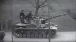 German 11th Panzer Division Drives in to Surrender at End of WW2 [upl. by Aticilef90]