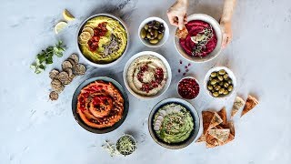 HOW TO MAKE HUMMUS » 5 ways healthy amp easy [upl. by Darce]