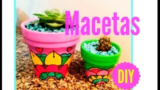 Manualidades Decoración de Macetas  Materos Pintados [upl. by Zane597]