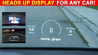 Hudway Drive CAR HEADS UP DISPLAY HUD Install amp Review [upl. by Enahs]