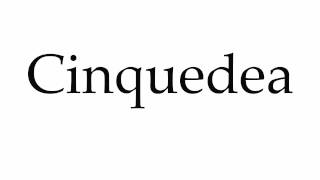 How to Pronounce Cinquedea [upl. by Cammie]