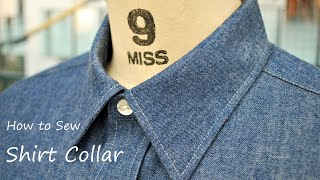 How to sew a shirt collar [upl. by Finnigan]